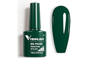 V VENALISA VENALISA Green Gel Nail Polish 1 Pcs Emerald Green Dark Green Color Gel Polish Soak Off UV Gel DIY at Home Manicure Salon Nail Art For Girls Women