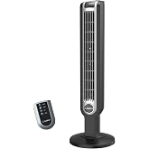 Lasko Oscillating Tower Fan with Remote Control and Timer - Quiet Standing Fan for Bedroom, Office, and Home - 3 Speeds - Powerful Cooling Air - 2511 - 36" Tall - Black