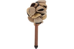 HYTROVE African Wooden Handle Maracas Shaker Musical Instrument Natural Fruit Shell Rattle for Preschool Hand Percussion and 