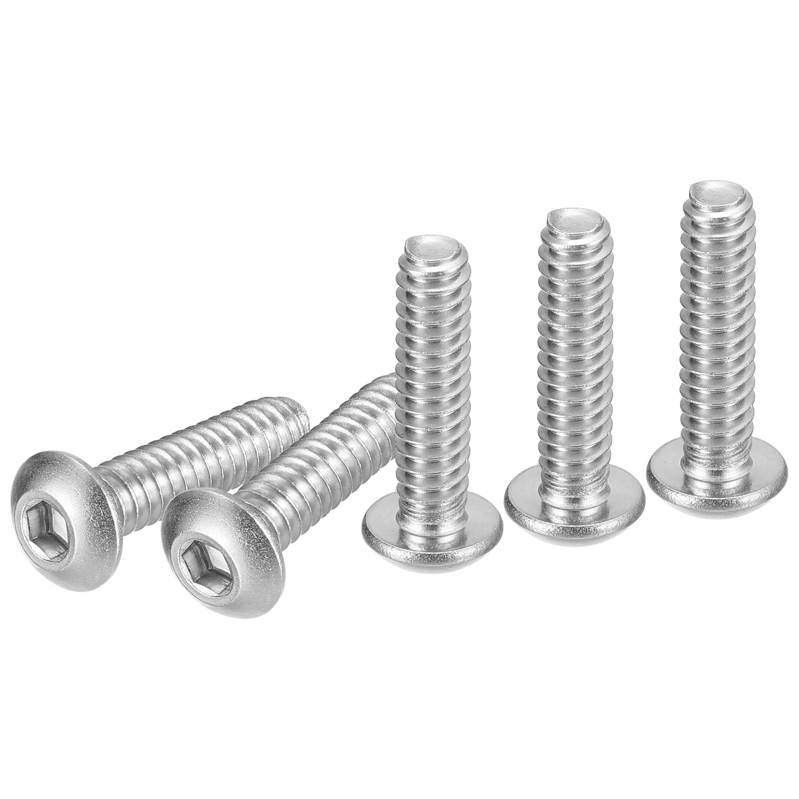DTGN #10-24x3/4" Button Head Socket Cap Screws - 100Pack - Good for Machine - 304 Stainless Steel 18/8 - Hex Drive Full Thread UNC Fasteners — image 1