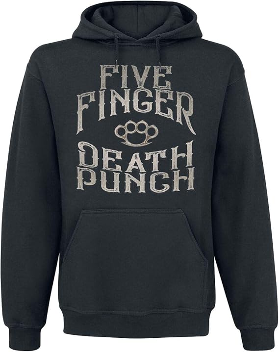 Five Finger Death Punch 100 Proof Men Hooded Sweater Black, Regular Amazon.co.uk Clothing
