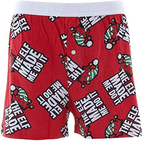 Fun Boxers Men's The Elf Made Me Cotton Boxer Shorts