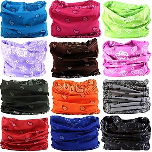 DEMIL 6PCS/8PCS/12PCS Seamless Headband Bandanas Headwear for Men&Women Scarf