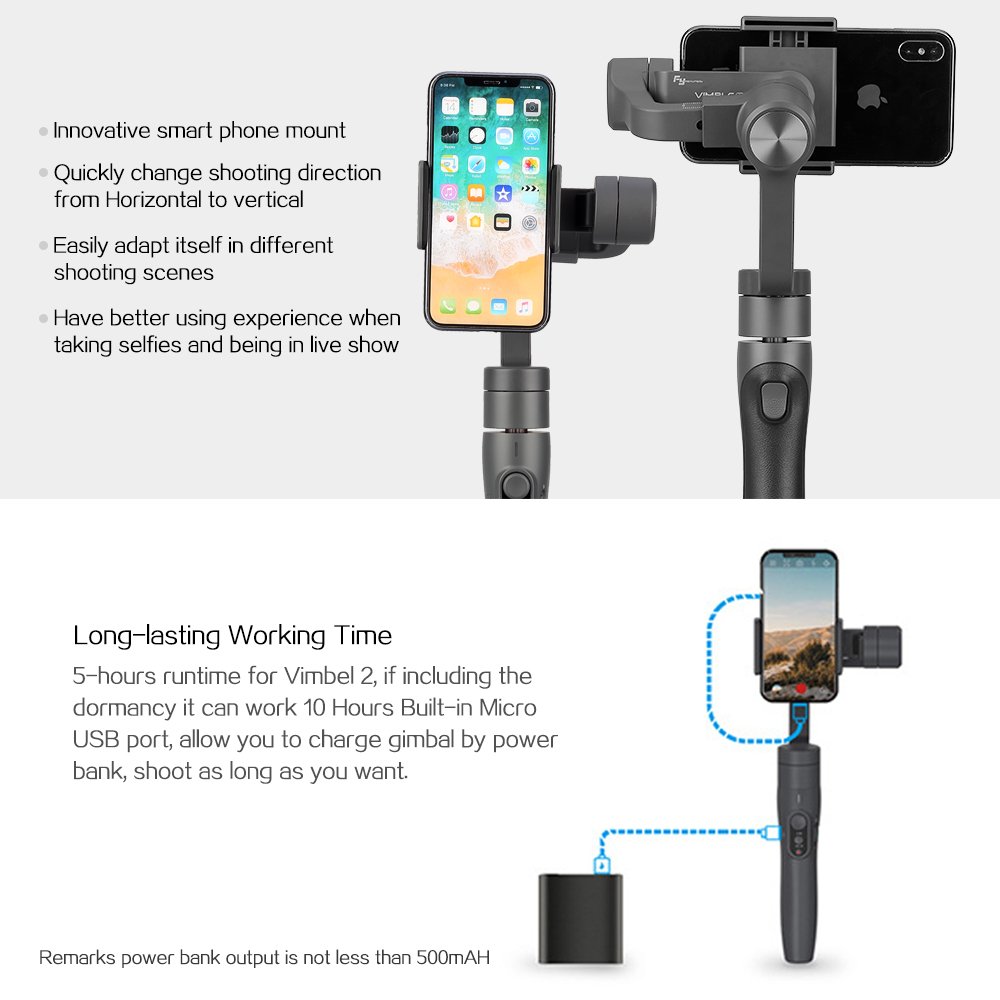 FeiyuTech Vimble 2 3-Axis Extendable Handheld Gimbal Stabilizer for Smartphone
