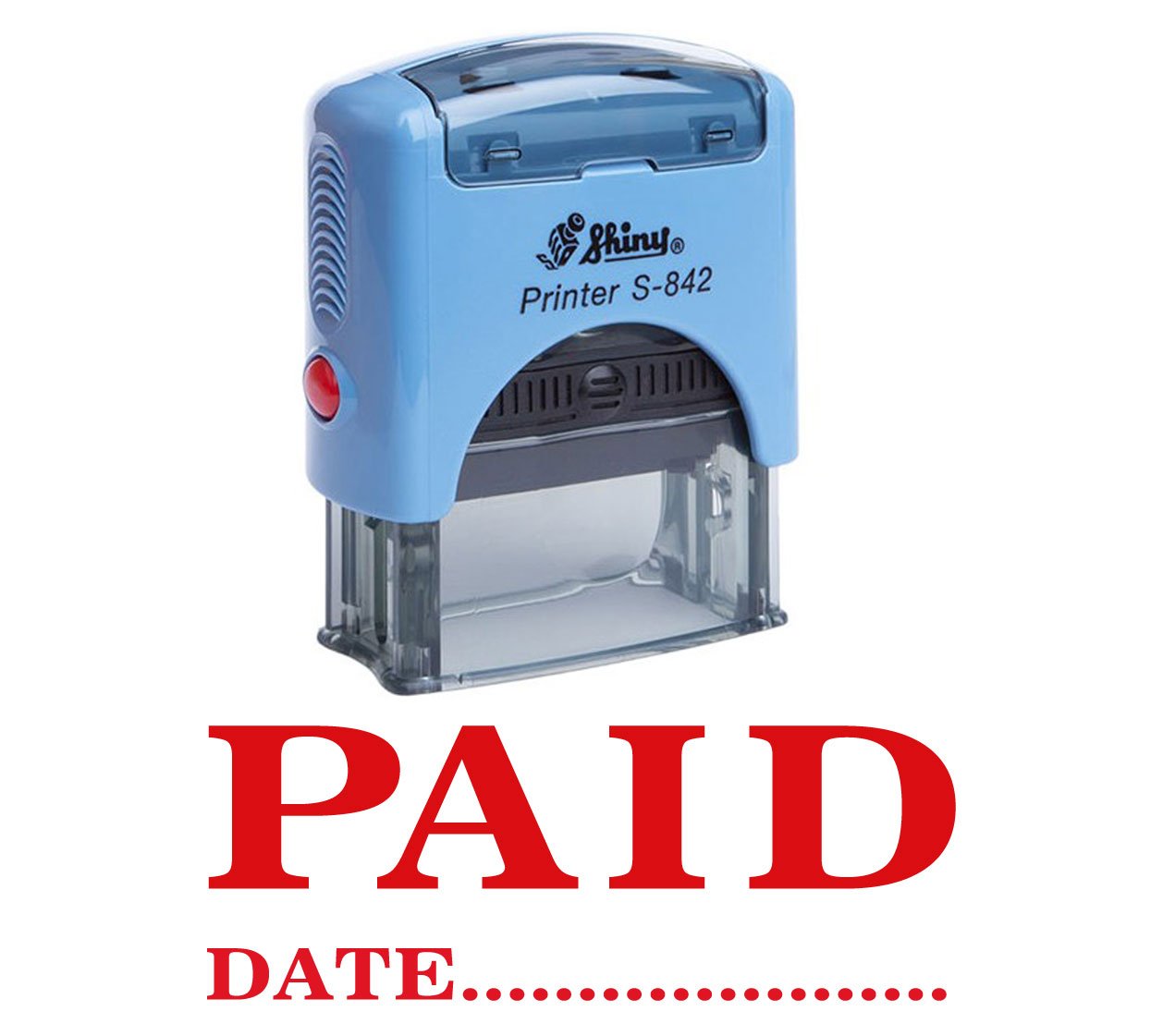 Printtoo Paid with Date Self Inking Rubber Stamp Office Stationery Custom Shiny Stamp