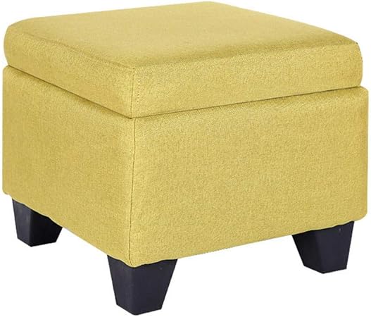 FIONAT Baúl Puff Taburete para Almacenaje, Taburete de Almacenaje
