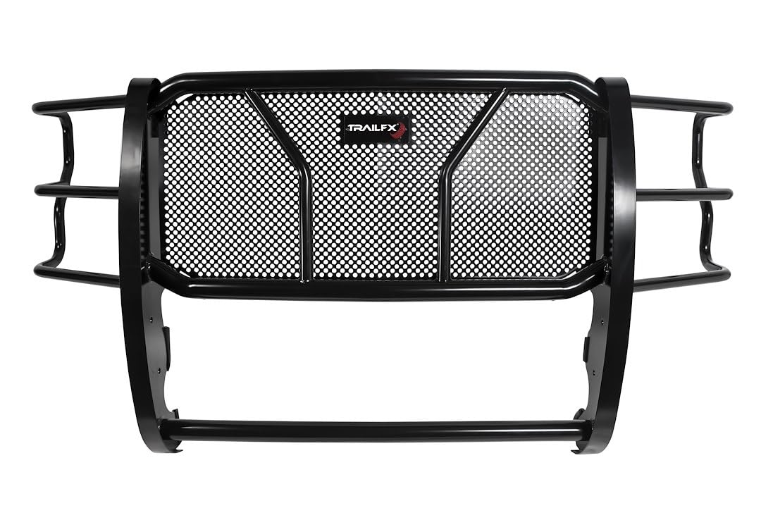 Photo 1 of TrailFX Grille Guard with Brush Guard and Punch Plate Fits GMC Sierra 1500 2020-2021 Heavy Duty Black Powder Coated Steel Grille Guard Bolt-On Installation TrailFX E0517B