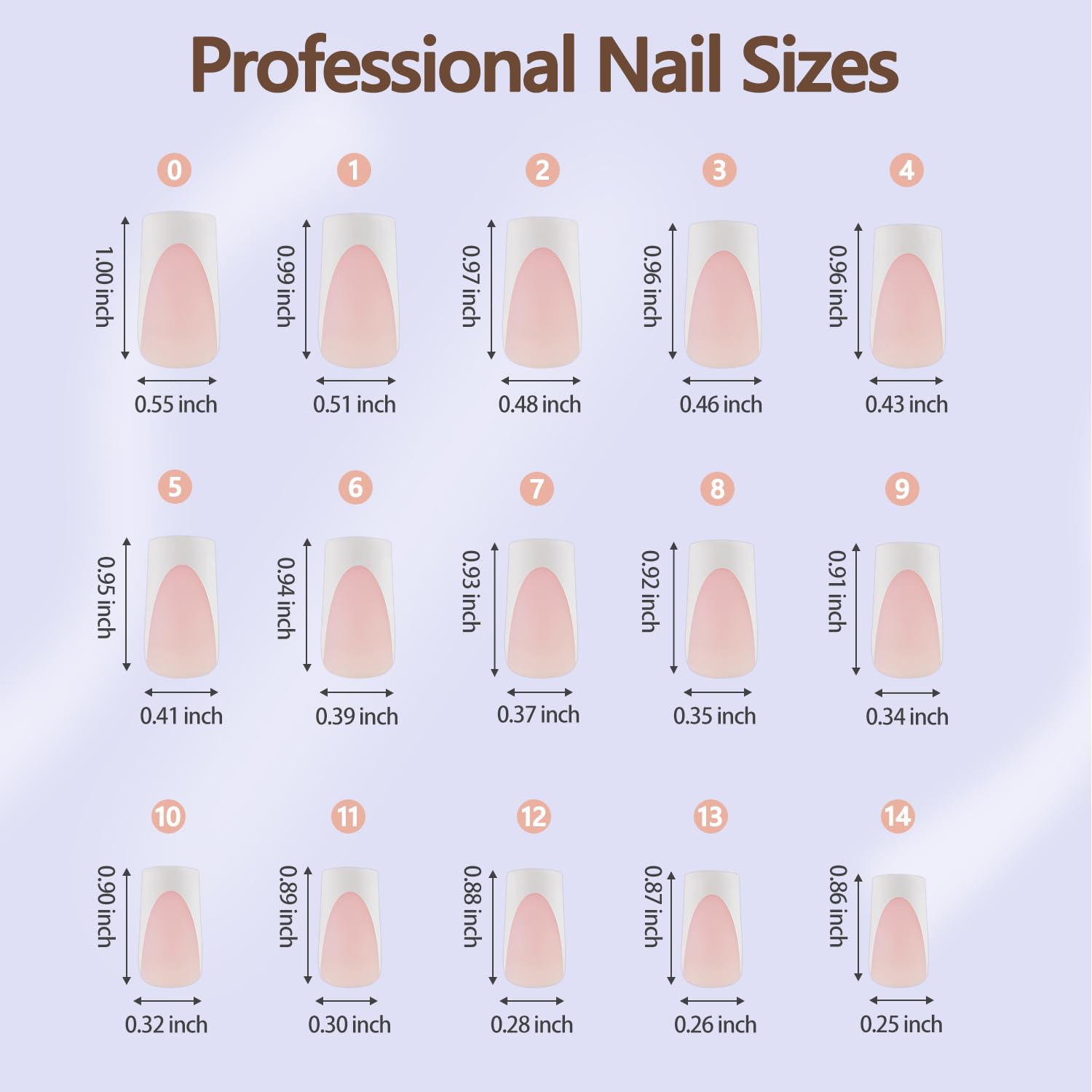 Misssix Deep French Gel Nail Tips, 150Pcs French Tip Press on Nails Long Square Pink, No Need to File 3 in 1 Tips Pre-lasting, Fake Nails for Nail Art DIY 15 Sizes - Image 3