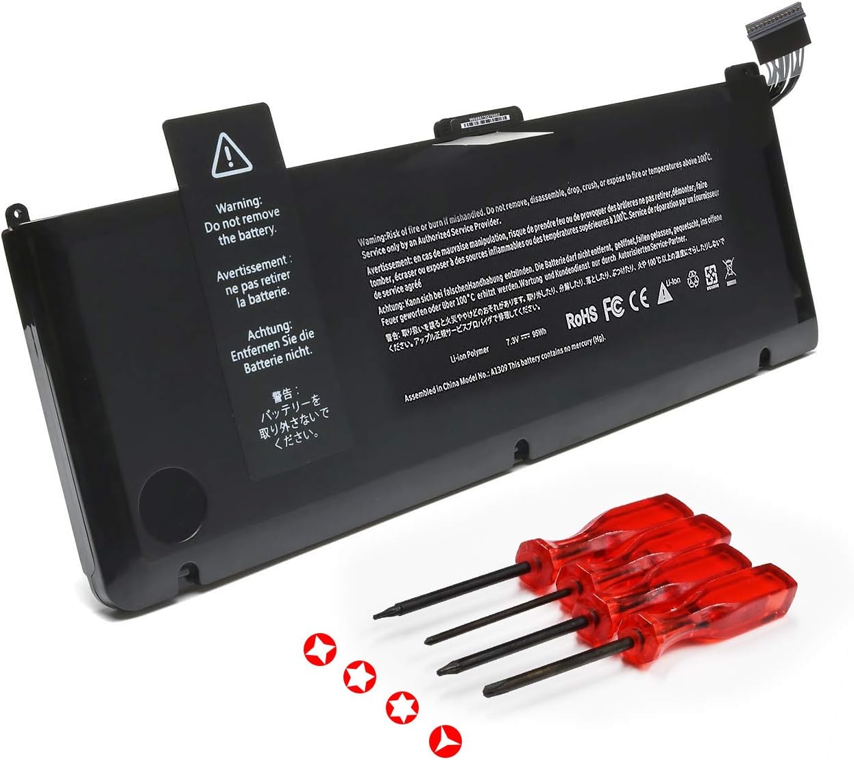 Ankon A1309 Laptop Battery for Apple MacBook Pro 17 Inch A1297 (only for Early-2009 Mid-2009 Mid-2010 Version), Fit MC226/A, MC226CH/A, MC226J/A MC226LL/A, MC226TA/A, MC226ZP/A [95Wh 7.3V]