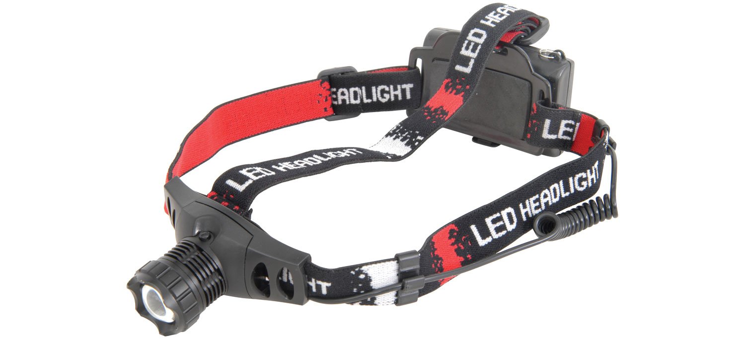 mercury Professional Headlight. Weatherproof, Heavy Duty with 3 Watt Cree LED, 3 W, Black