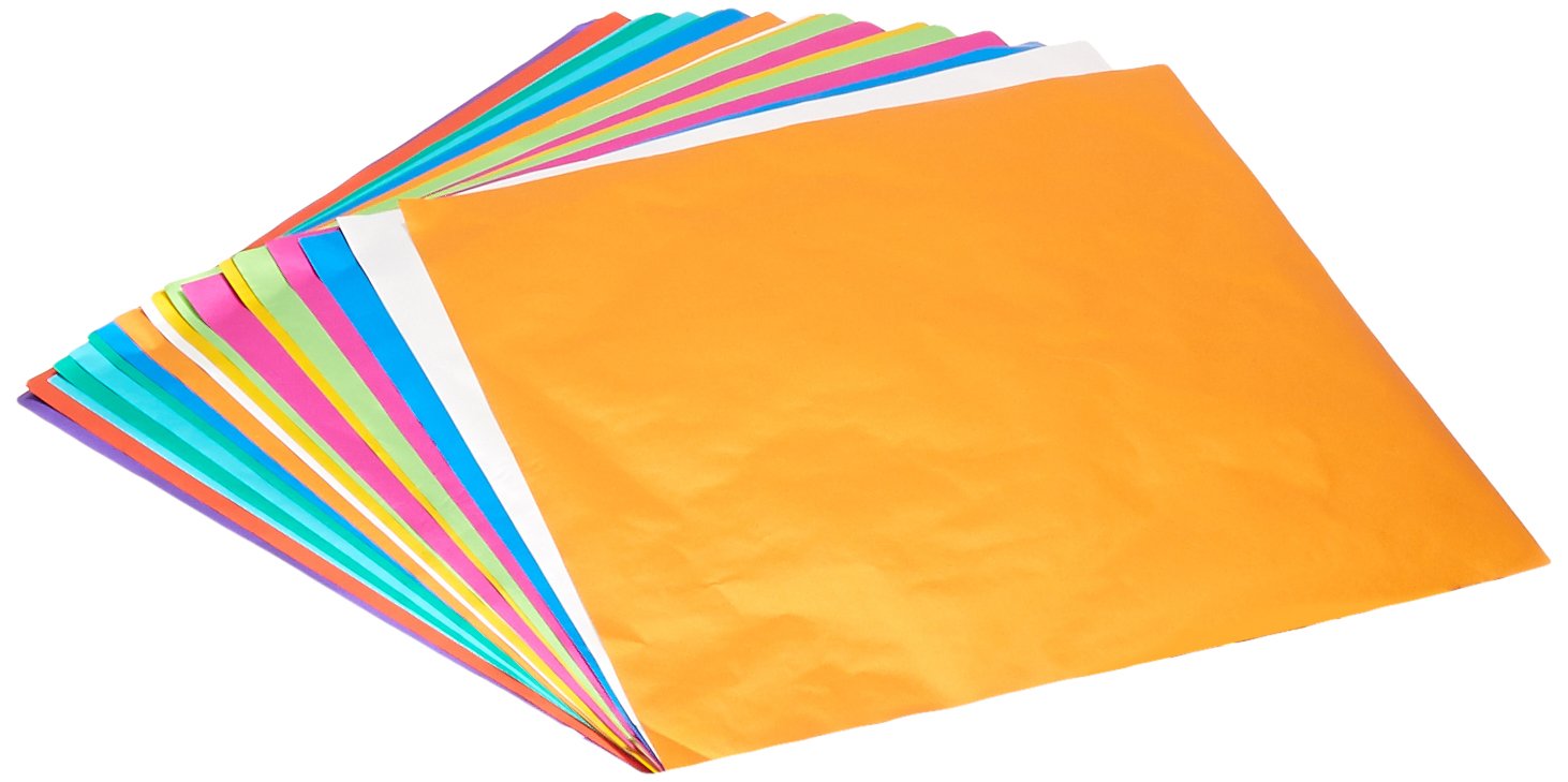 Aitoh Origami Paper 9.75-inch x 9.75-inch 18 Sheets-Assorted Foil, Other, Multicoloured