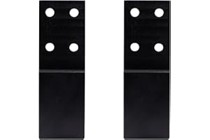 GTPARTES 2 Pcs Bed Frame Legs Replacement Parts Bed Feet Furniture Support Leg Reinforcement Kit for Wooden Beds Table Cabinet Sofa Bolt-On Direct Replacement Straight Leg Replace Part Not Plastic Black 4inch