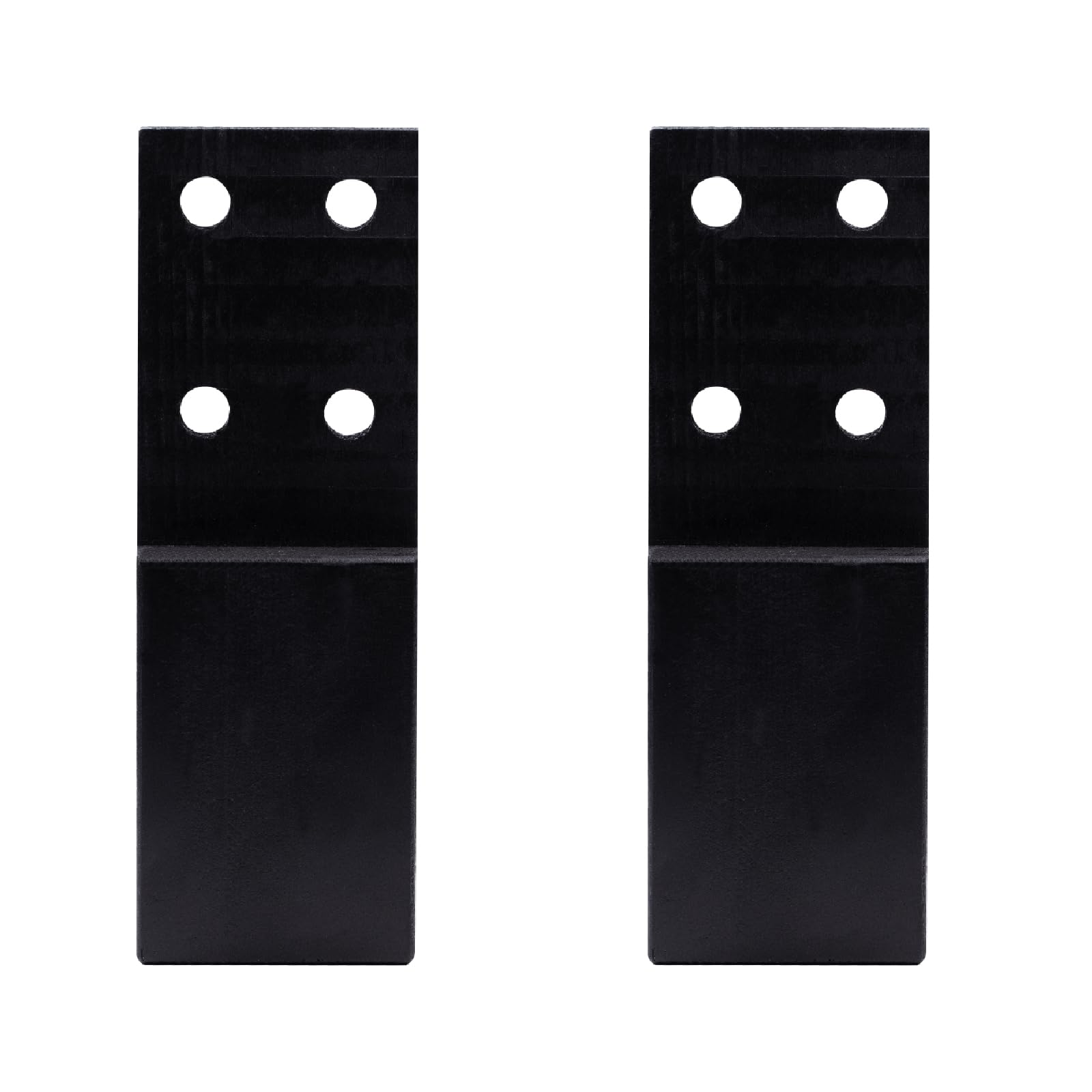 Photo 1 of 2 Pcs Bed Frame Legs Replacement Parts Bed Feet Furniture Support Leg Reinforcement Kit for Wooden Beds Table Cabinet Sofa Bolt-On Direct Replacement Straight Leg Replace Part Not Plastic Black 4inch