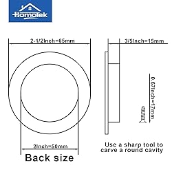 HOMOTEK Round Sliding Closet Door Handles Heavy