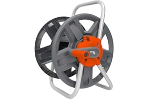 YESTAR Water Hose Reel Cart, Holds 65-147 Ft of 5/8 Inch Hose, Wall Mounted Garden Hose Cart, Portable Hose Holder for Convenient Hose Storage and Watering