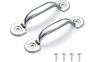 SIHAI 2 Packs Garage Door Lift Handle, Galvanized Roll Grip Handle for All Garage Doors Lift Handle Replacement, Sliding Barn Door, Gate Pull Handle (2 pcs)