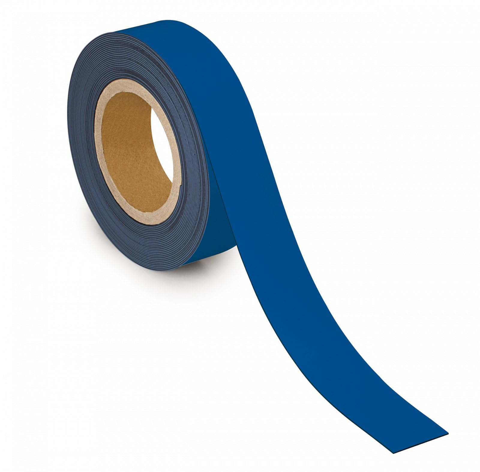 MAUL Labelling Tape 40 mm x 1 mm, Writeable Tape with Magnetic Backing, Versatile in Office, Workshop, Warehouse and Kitchen, Can Be Cut to Size, 10 m Length, Blue