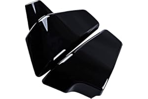 Left & Right Battery Covers Compatible For 1999-2007 Honda Shadow VLX 600 VT600C VT600CD Deluxe (Glossy Black)