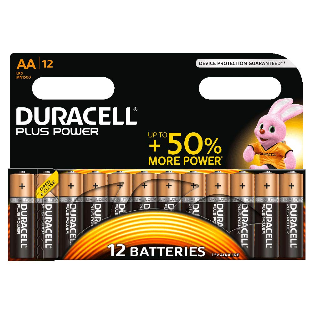 Duracell Plus Power (AA) Battery (1 x Pack of 12 Batteries)