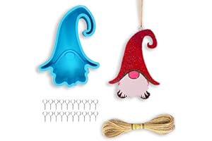 Gnome Freshie Mold, Rifanda Car Freshie Silicone Mold for Aroma Beads, Car Freshies, Soap Candle Wax Clay Plaster Mold for DIY Epoxy Resin Craft, Christmas Valentine’s Day Home Decoration