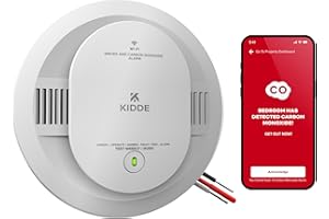 Kidde Hardwired Kidde App Enabled Smart Smoke and Carbon Monoxide Detector, AA Battery Backup, Voice Alerts, Interconnected Alarm