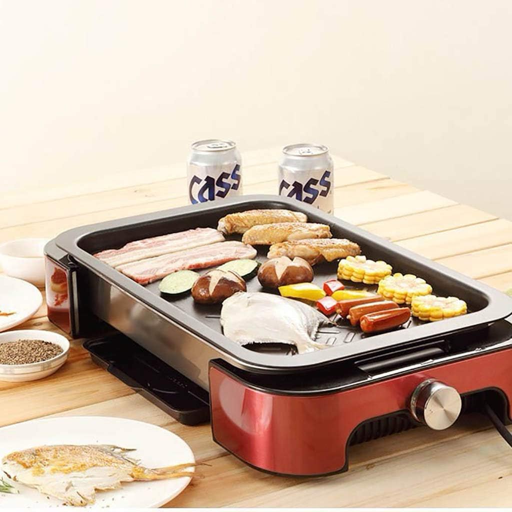 review Household Smoke-Free Non-Stick Electric Grill, Detachable, Easy to Clean, Temperature Adjustment(1000W)