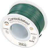 Jameco Valuepro 9313-5 22 AWG Solid Tinned-Copper Hook-Up Wire 100', Green