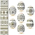 Ukrainian Thermo Heat Shrink Sleeve Decoration Easter Egg Wraps Pysanka Set - for 7 Easter Eggs (Golden)