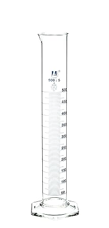 Measuring Cylinder 500ml Class A Tolerance 2 50ml Hexagonal Base Blue Graduations Borosilicate Glass Eisco Labs Amazon Com Industrial Scientific