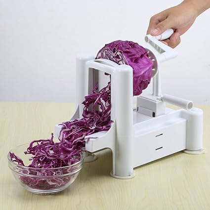 Tri Blade Vegetable Spiralizer Slicer With Icoco 3 Interchangeable