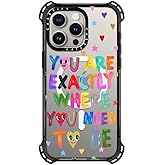 CASETiFY Bounce iPhone 15 Pro Max Case [6X Military Grade Drop Tested / 21.3ft Drop Protection/Compatible with Magsafe] - Cute Prints - You are Exactly Where You Need to be - Clear Black