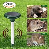 KVD Solar Mole Repeller Gopher Snake Repellent Sonic Spike (2 Pack)