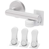 Inaya Child Proof Door Lever Lock - Door Handle Lock - 3M Adhesive - Minimalist Design - No Drilling Child Safety Door Handle