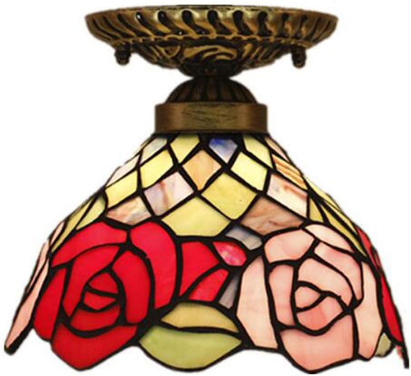 Luces de techo Lámpara de 8 pulgadas de cristal manchado de la lámpara