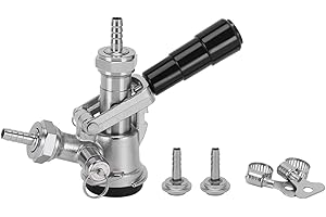 Watflow Keg Coupler Sankey D Tap - 304 Stainless Steel Probe, High Material D System for 5/16" ID and 5/8" ID Hose, US Sankey