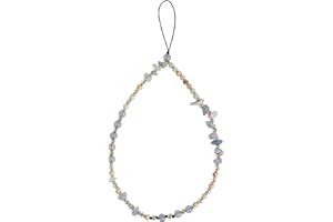 BettDecor Aesthetic Phone Charm - Natural Quartz & Miyuki Seed Beads Phone Chain Strap - Durable, Versatile, & Stylish Phone Wrist Strap for Personal Items