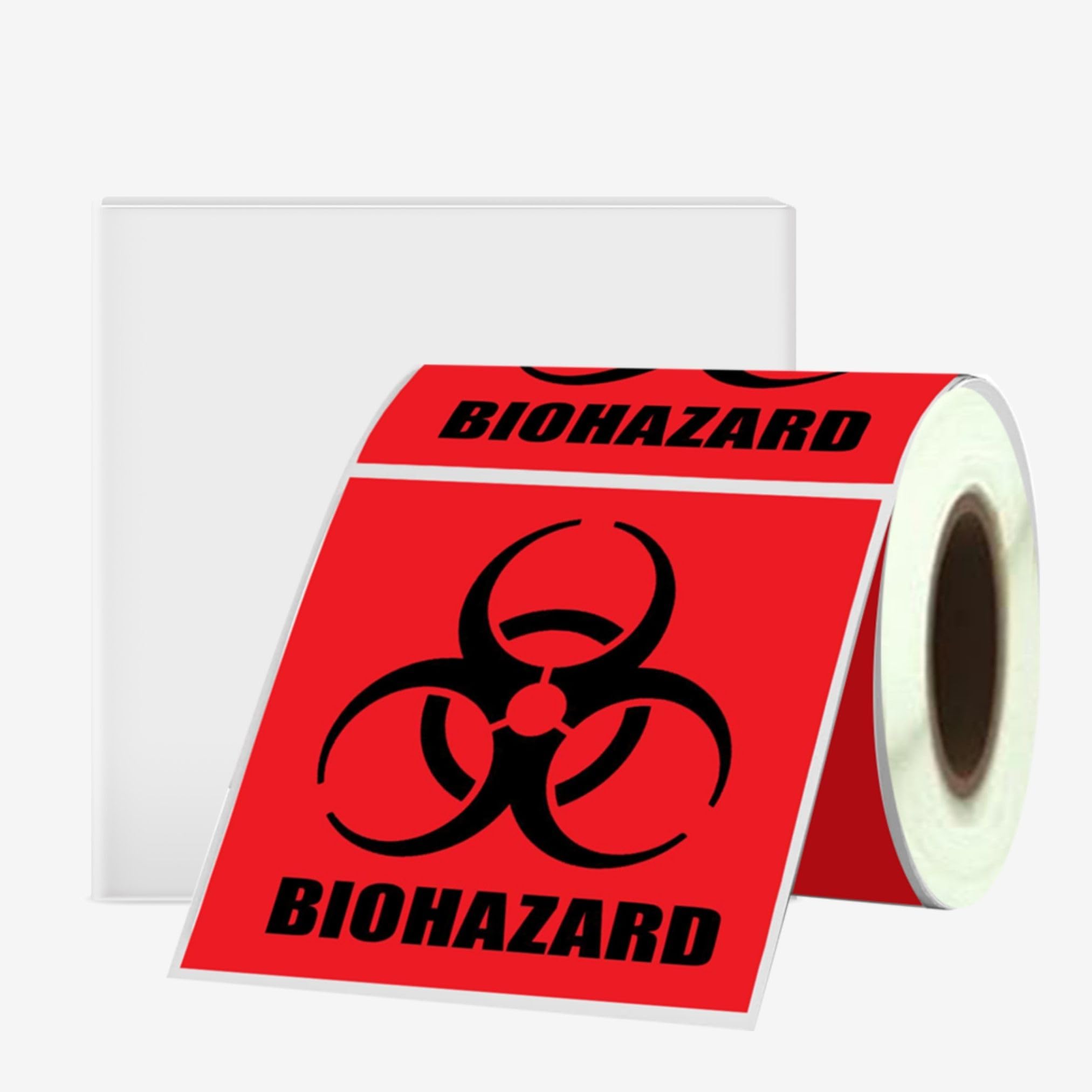 Biohazard Sign Rustic Mua 2” x 2” Biohazard Stickers Sign, Roll of 250 Biohazard Warning ...