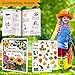 INNOCHEER Kids Gardening Tools, Kids Gardening Set with STEM Learning Guide, Kids Watering Can, Washable Apron, Gloves, Shovel, Rake, Fork and Garden Tote Bag-Children Gardening All in One Kit