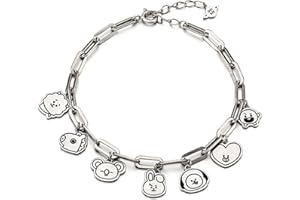 Mshion Charm Bracelet Women's Stainless Steel Bracelets Pendant Link Jewelry