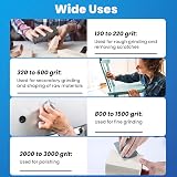 Aucenix 12pc Sandpaper Mixed Grits 120-2000 Wet Dry Waterproof Abrasive Sheets view 3