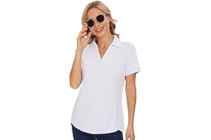 CASEI Women's Polo Shirt Short Sleeve Golf Quick Dry T Shirts UPF 50+ Athletic Casual Work Shirts Tops for Women