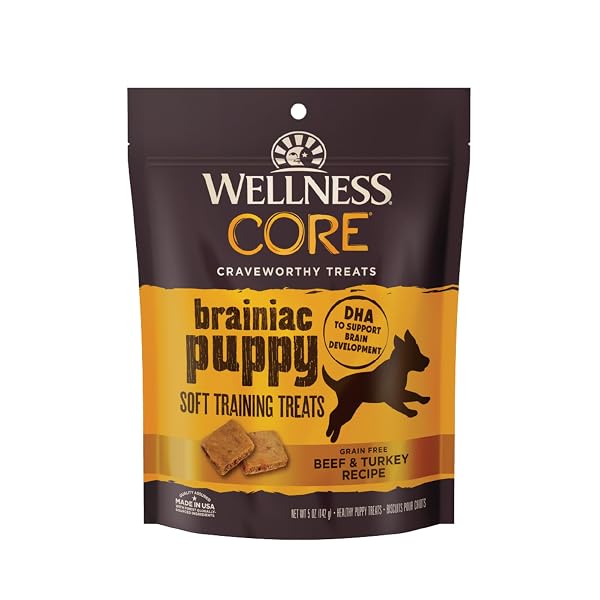 WELLNESS CORE BRAINIAC SOFT PUPPY TRAINING TREATS, NATURAL,...