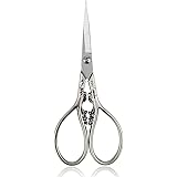 BIHRTC 4.33 Inches Vintage European Style Stainless Steel Auspicious Clouds Scissors for Needlework, Embroidery, Sewing, Craf