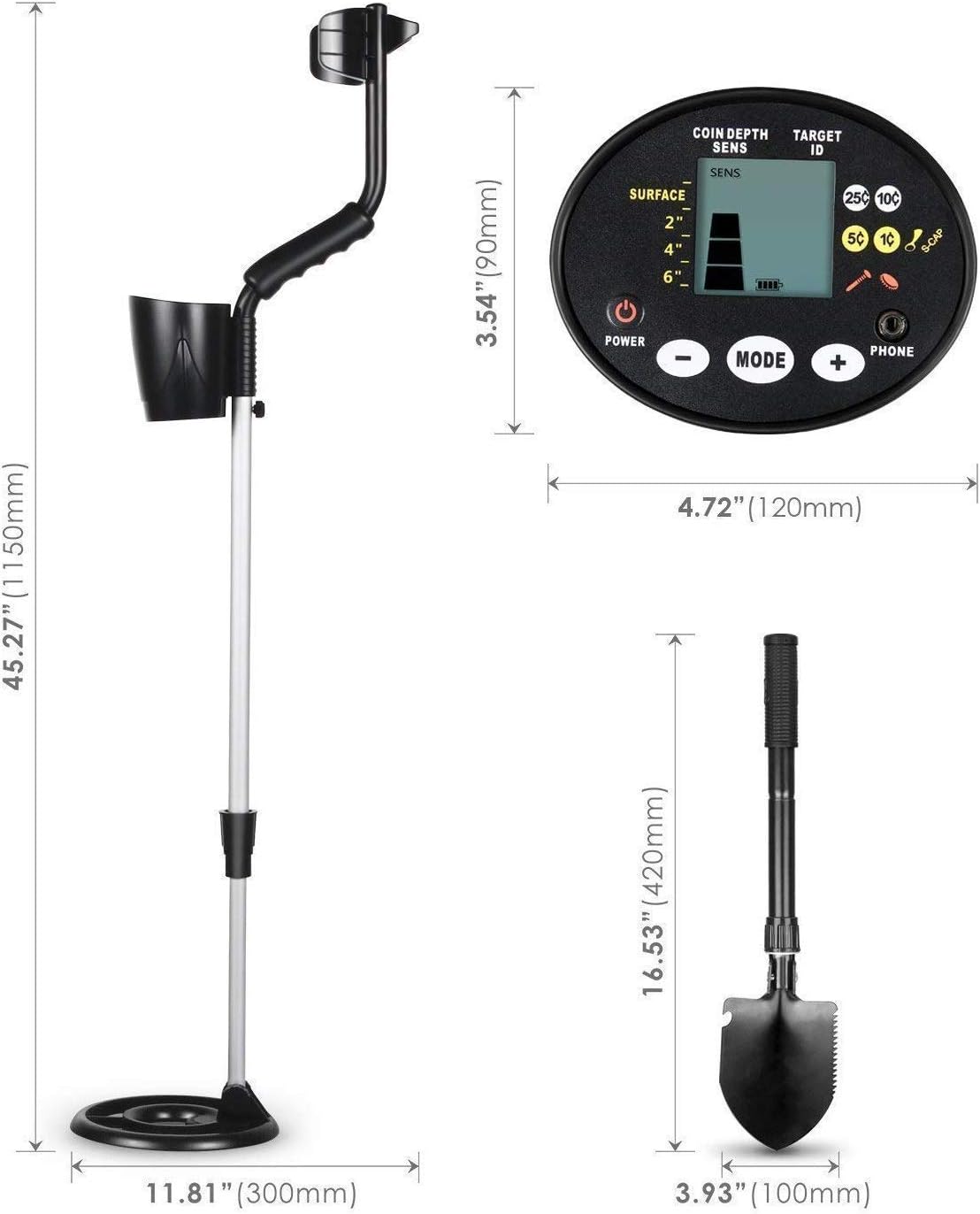 Super Saturday INTEY Metal Detector Dual Mode Detection Metal Detectors