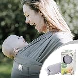 trekki The Pocket Wrap Baby Sling with Large Front Pocket Rose view 4