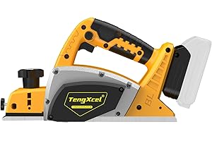TENGXCEL Electric Hand Planer for Dewalt 20V MAX Battery, 3-1/4 Inch Cordless Planer with Brushless Motor, 30000CPM, 2mm Cut Depth, Wood Planer for Carpentry Home DIY Woodworking(No Battery)