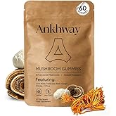 Mushroom Gummies – 60 Gummies, All-in-One Daily Mushroom Supplement with 10 Functional Mushrooms Including Lions Mane, Chaga, Tremella & Cordyceps – Natural Flavor