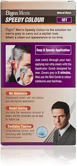 Bigen Men Speedy Colour Hair Dye No Ammonia 101 Natural Black Easy Applicator view 4