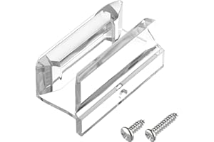 PALPITATEC Clear Acrylic Sliding Shower Door Bottom Guide with Screw fits for Sliding Shower Doors, 3/8 in Channels for Glass Shower Door Plastic Guide - 1 Pack