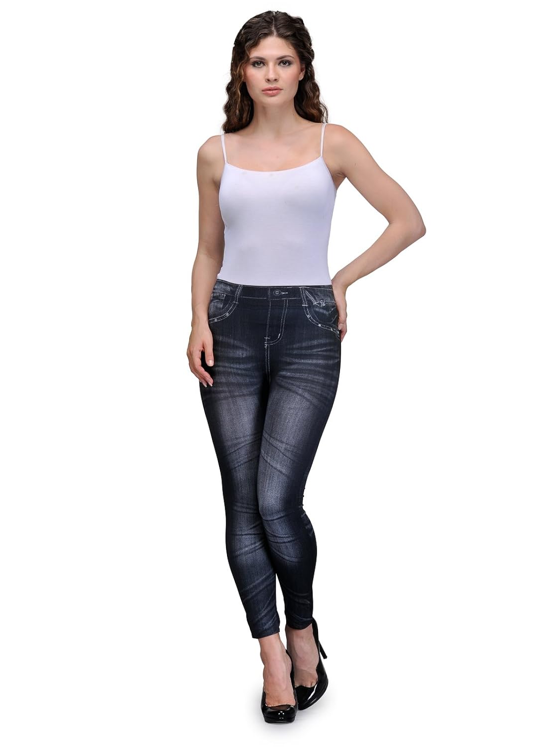 oleva denim look jegging